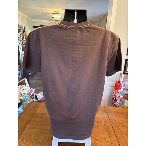 Mark Ecko Y2K Brown T Shirt Ankh Egyptian Hieroglyphic Distressed Size Lg Men’s - Picture 7 of 7